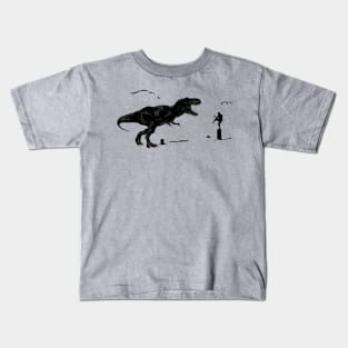 Crane Kick T-Rex Kids T-Shirt